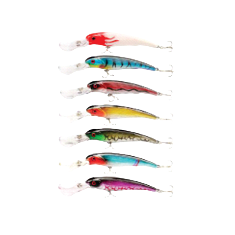 Minnow Flotante Con 2 Ganchos Ojos 3D  17cm/28.7g  Trolling Profundidad De Buceo 2.7m-4
